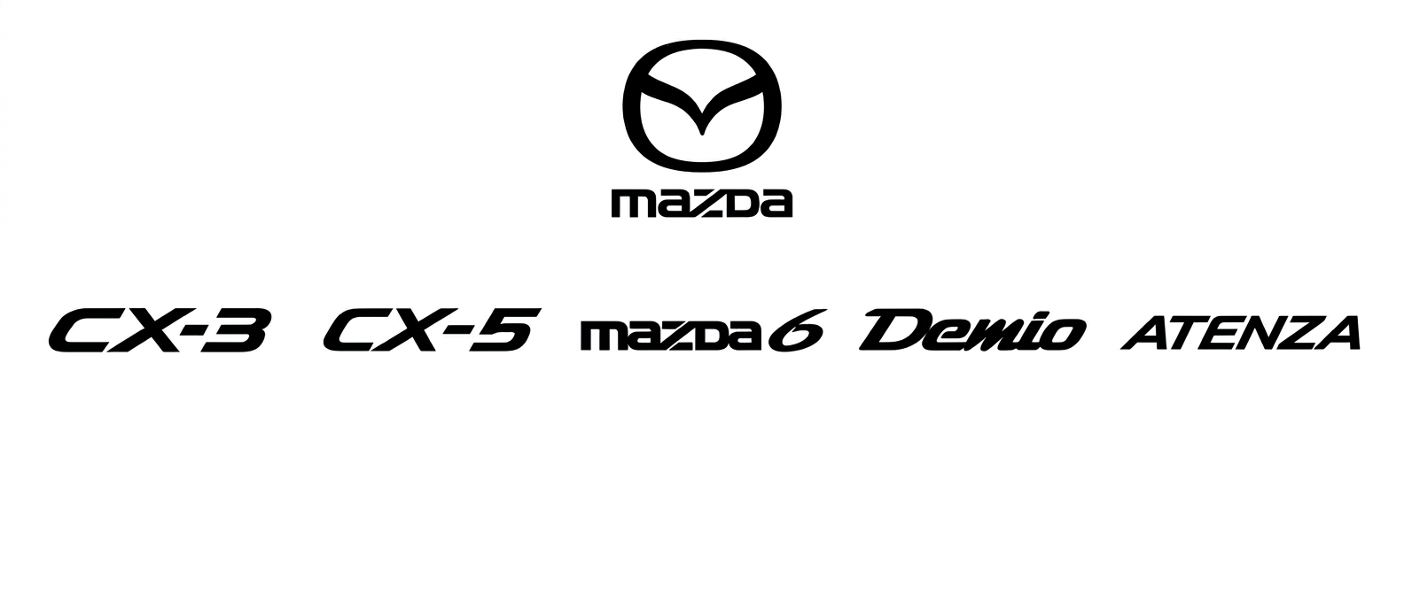 Mazda models covered including CX-3, CX-5, Mazda 6, Demio and Atenza